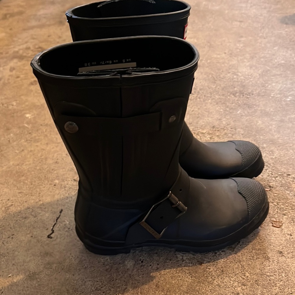 Hunter moto rain boots 38/7 black